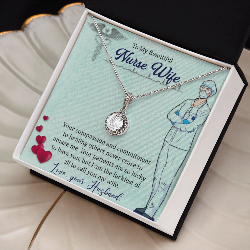 To My Nurse Wife - Beautiful Necklace with message card