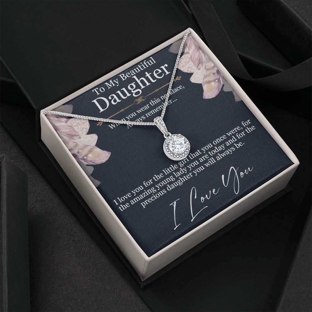 My Beautiful Daughter - Necklace with Message Card