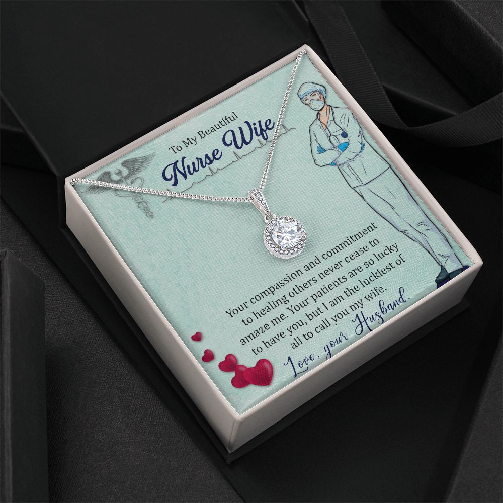 To My Nurse Wife - Beautiful Necklace with message card