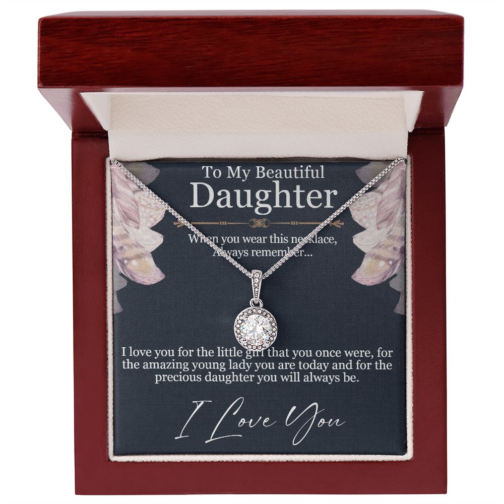 My Beautiful Daughter - Necklace with Message Card