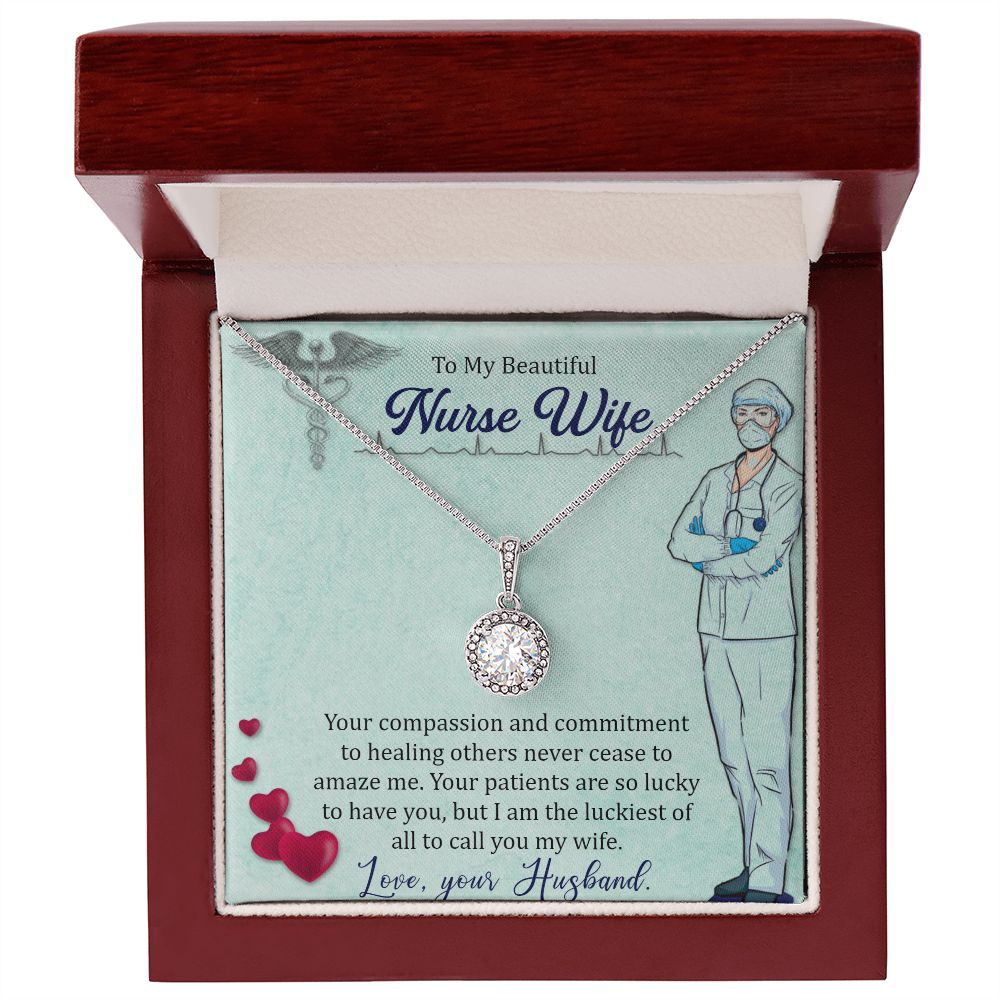 To My Nurse Wife - Beautiful Necklace with message card