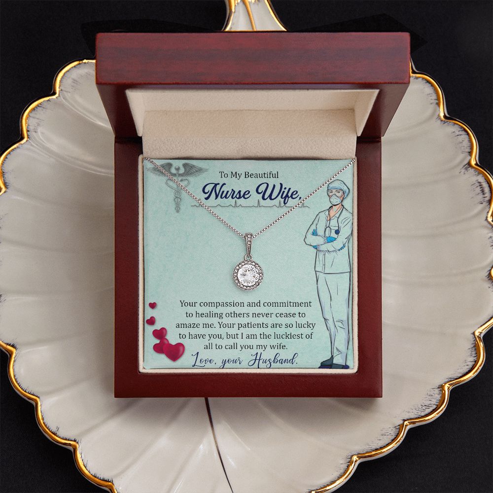 To My Nurse Wife - Beautiful Necklace with message card