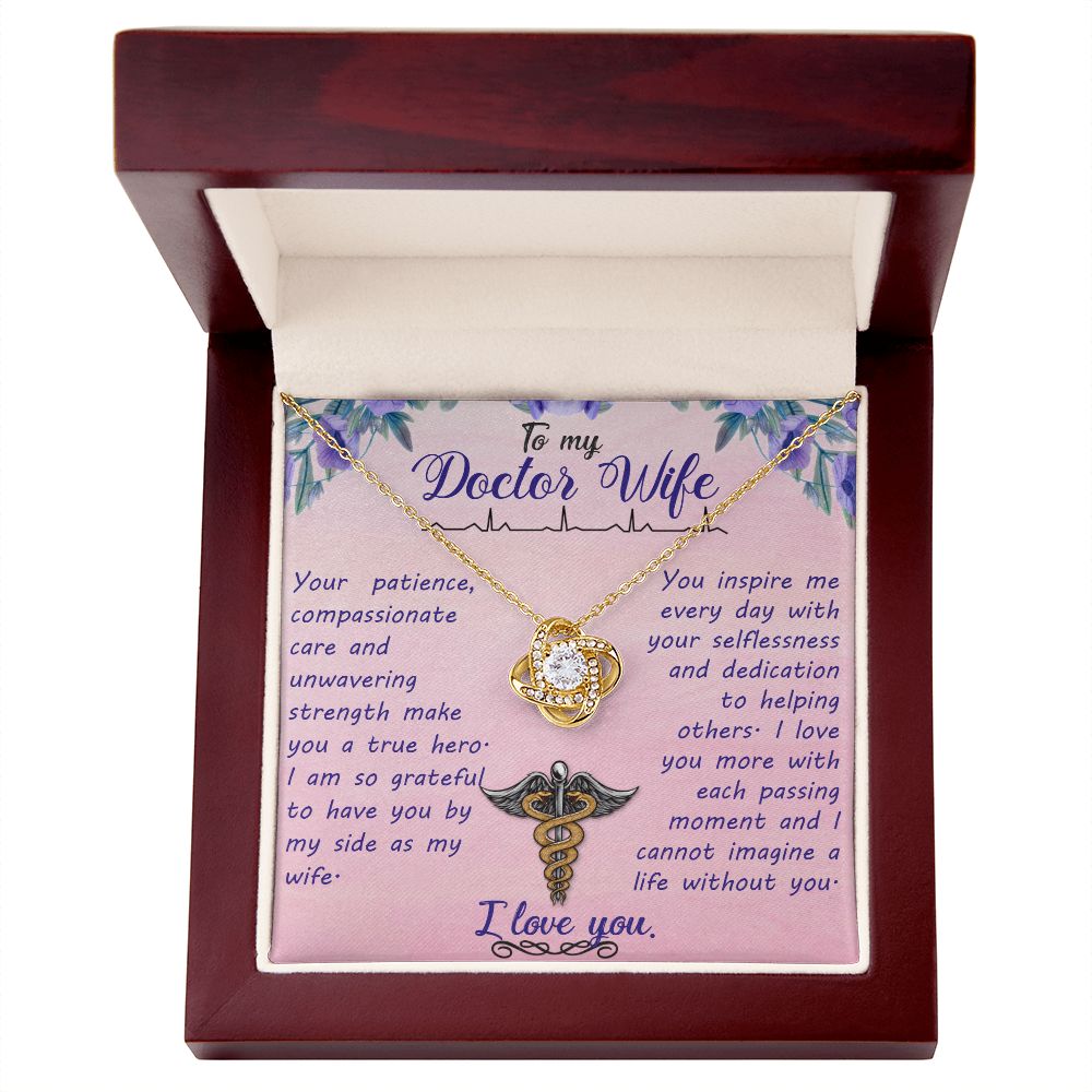 To My Doctor Wife - love knot necklace