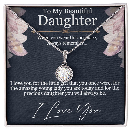 My Beautiful Daughter - Necklace with Message Card