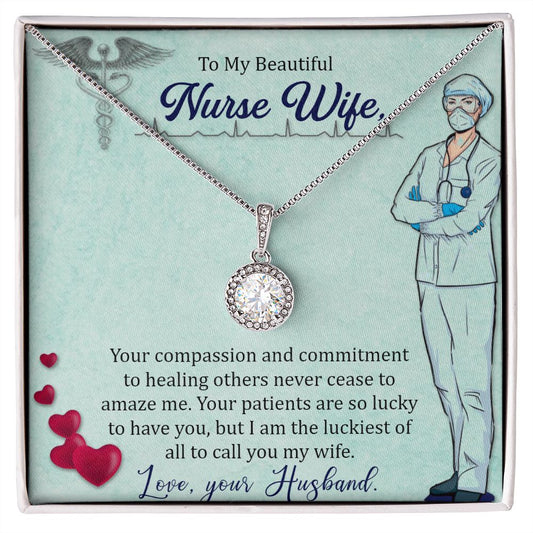 To My Nurse Wife - Beautiful Necklace with message card