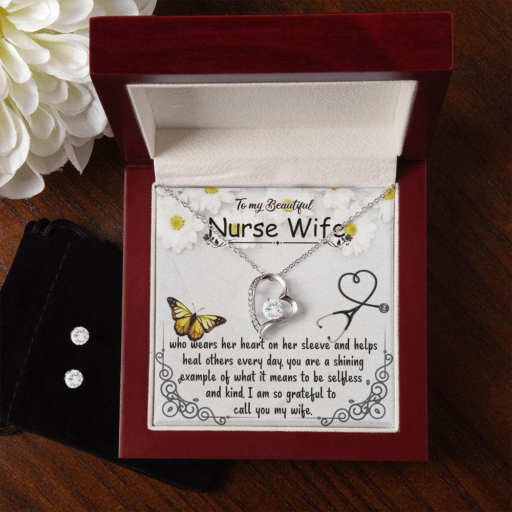 To My Beautiful Nurse Wife -Necklace Gift